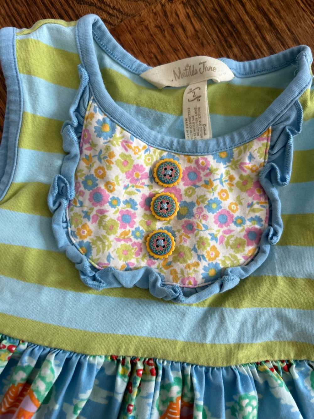 Matilda Jane Home Sweet Home Dress Size 2 Colorful Patchwork Cottage Print - Picture 5 of 6